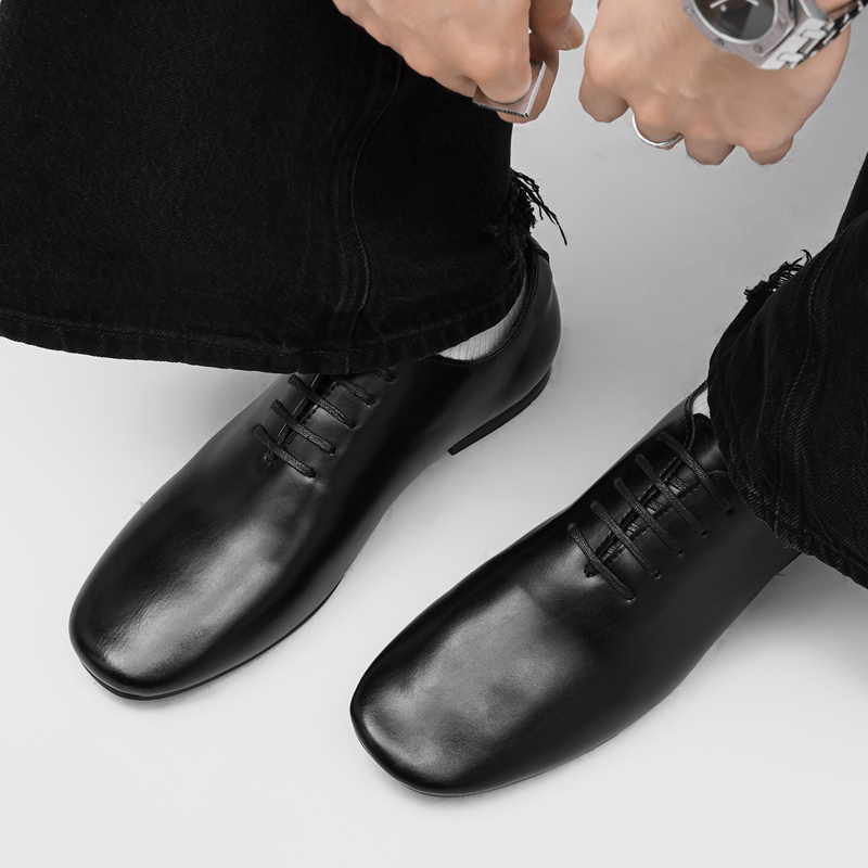 メンズ レースアップ オックスフォード ドレスシューズ、スク - Formal Men Daily Wear Footwear のレビューと価格