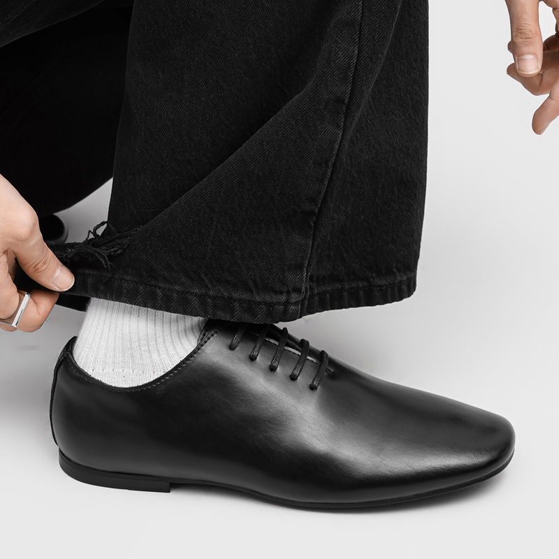 メンズ レースアップ オックスフォード ドレスシューズ、スク - Formal Men Daily Wear Footwear のレビューと価格